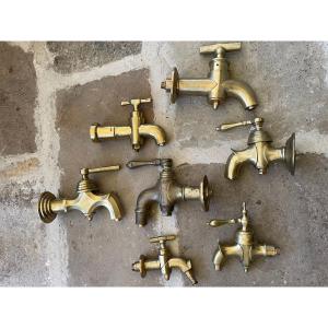 Exclusive Antique Taps, Water Taps In Brass Connectable To The Existing Water Supply System