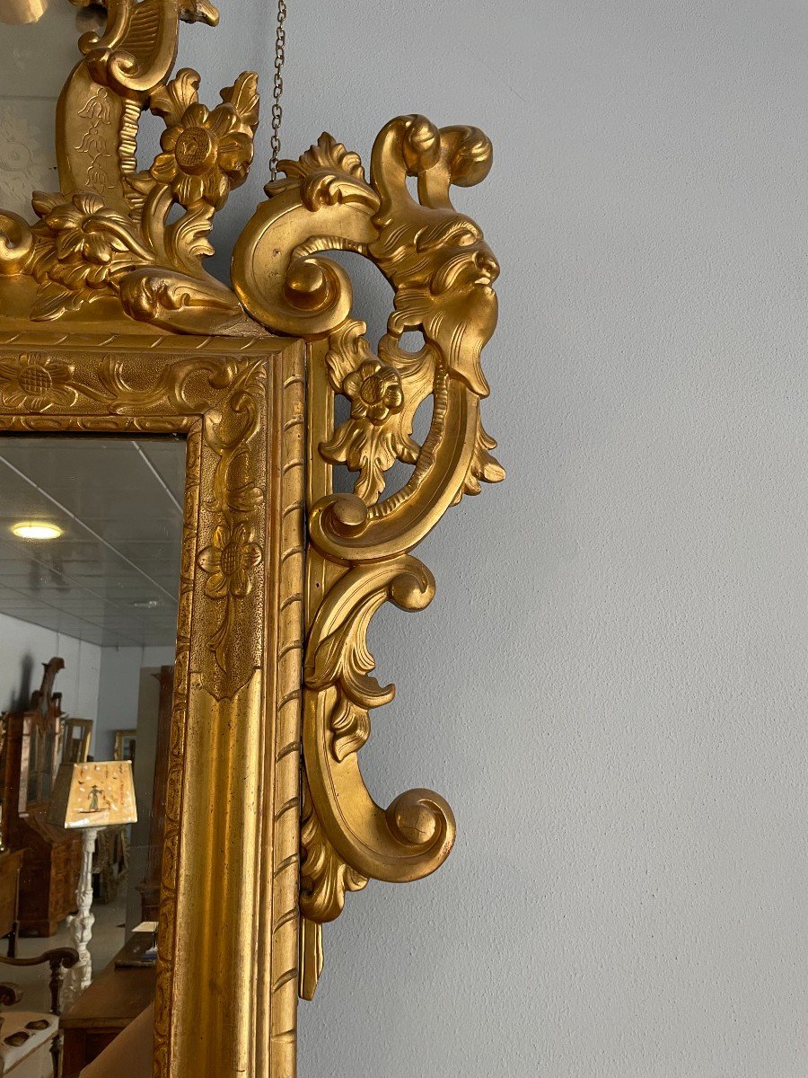 Louis XV Carved And Gilded Mirror-photo-3