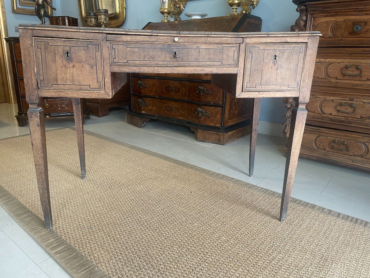 Louis XVI Lombard Veneered Desk