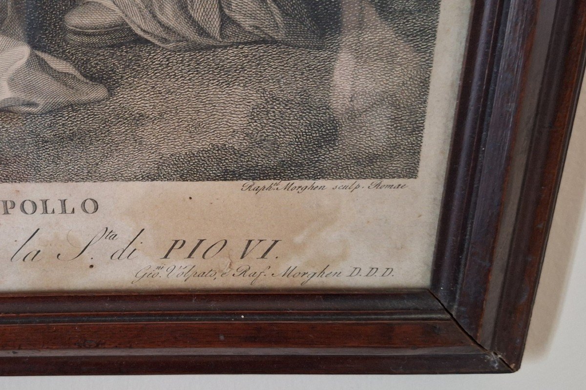 Raphael Morghen. Eau-forte Et Burin "le Parnasse" 1784 d'Anton Raphael Mengs à Villa Albani-photo-2