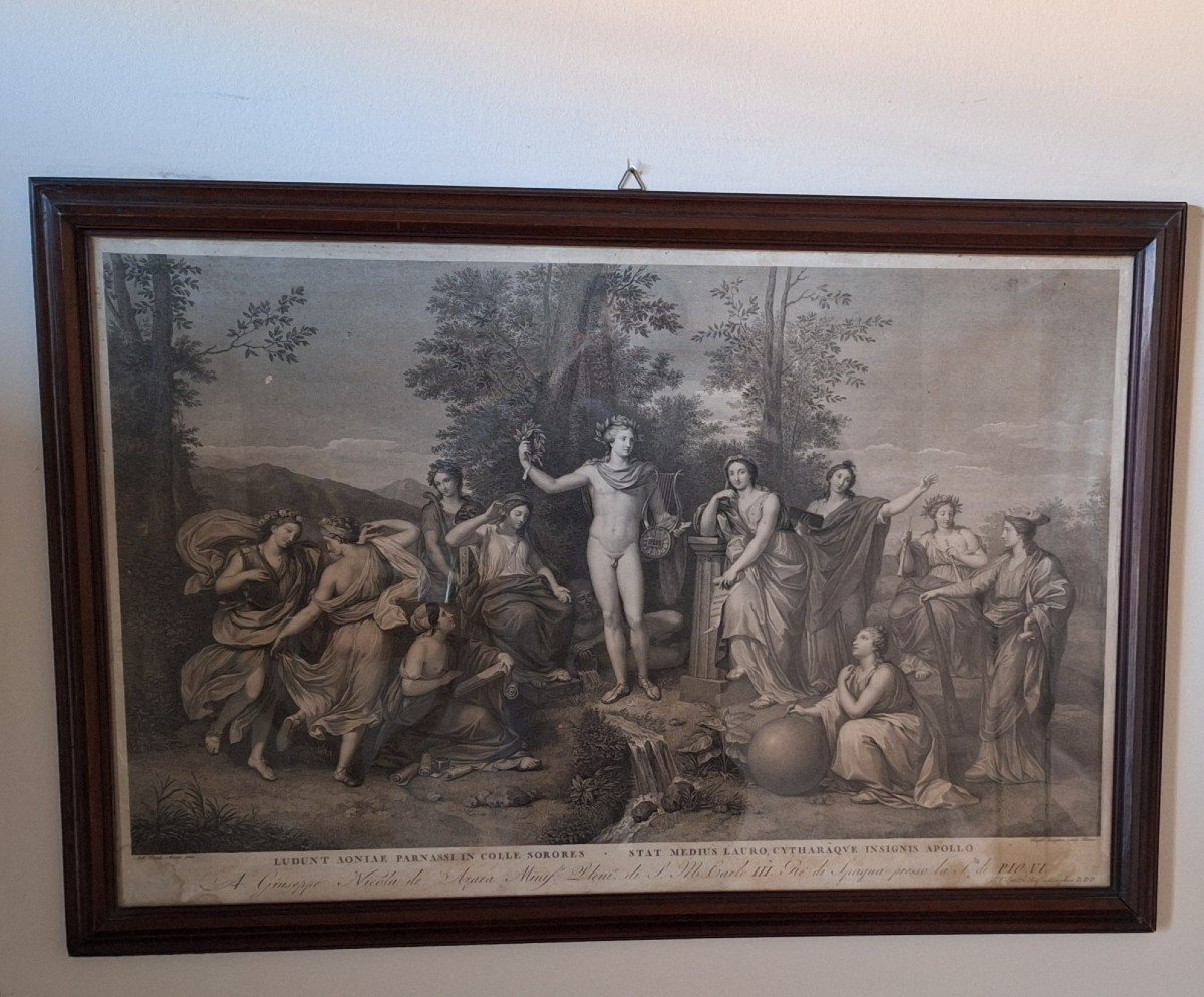 Raphael Morghen. Eau-forte Et Burin "le Parnasse" 1784 d'Anton Raphael Mengs à Villa Albani