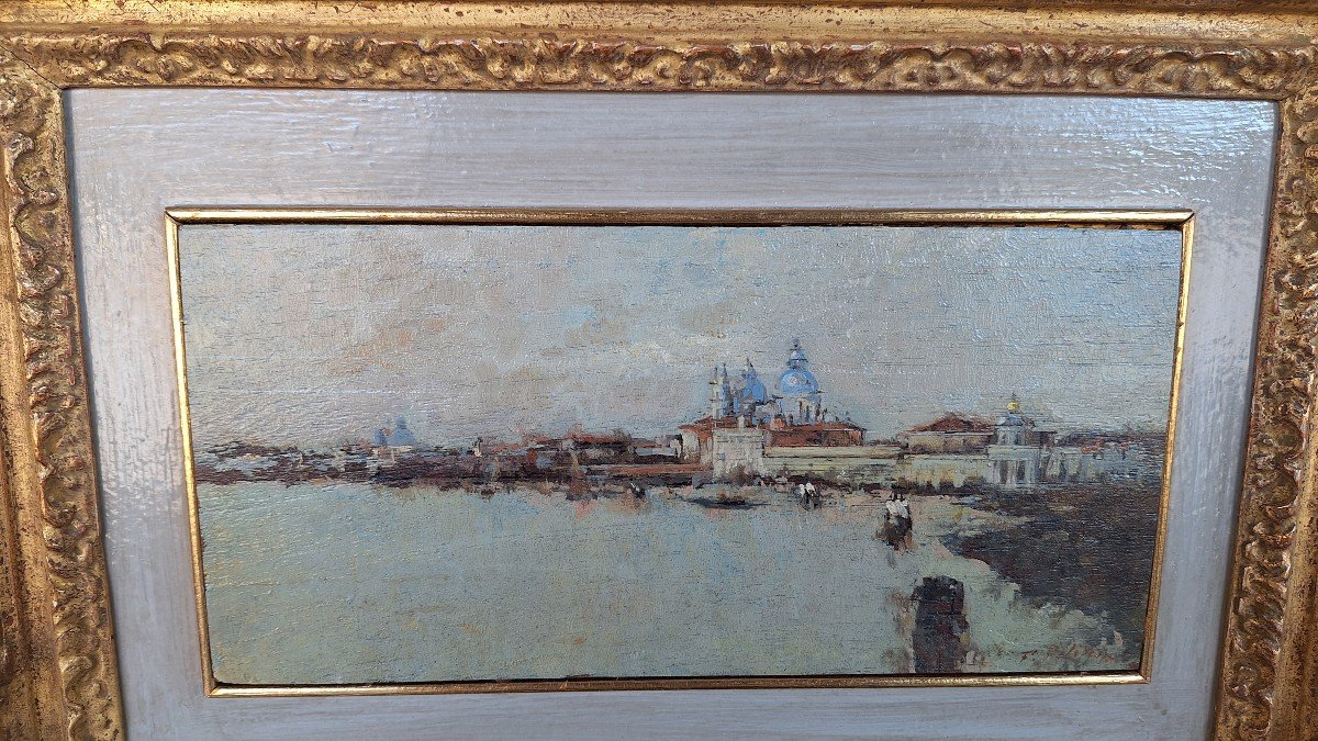 Francesco Filippini "view Of Venice With The Customs And The Salute Church"-photo-3