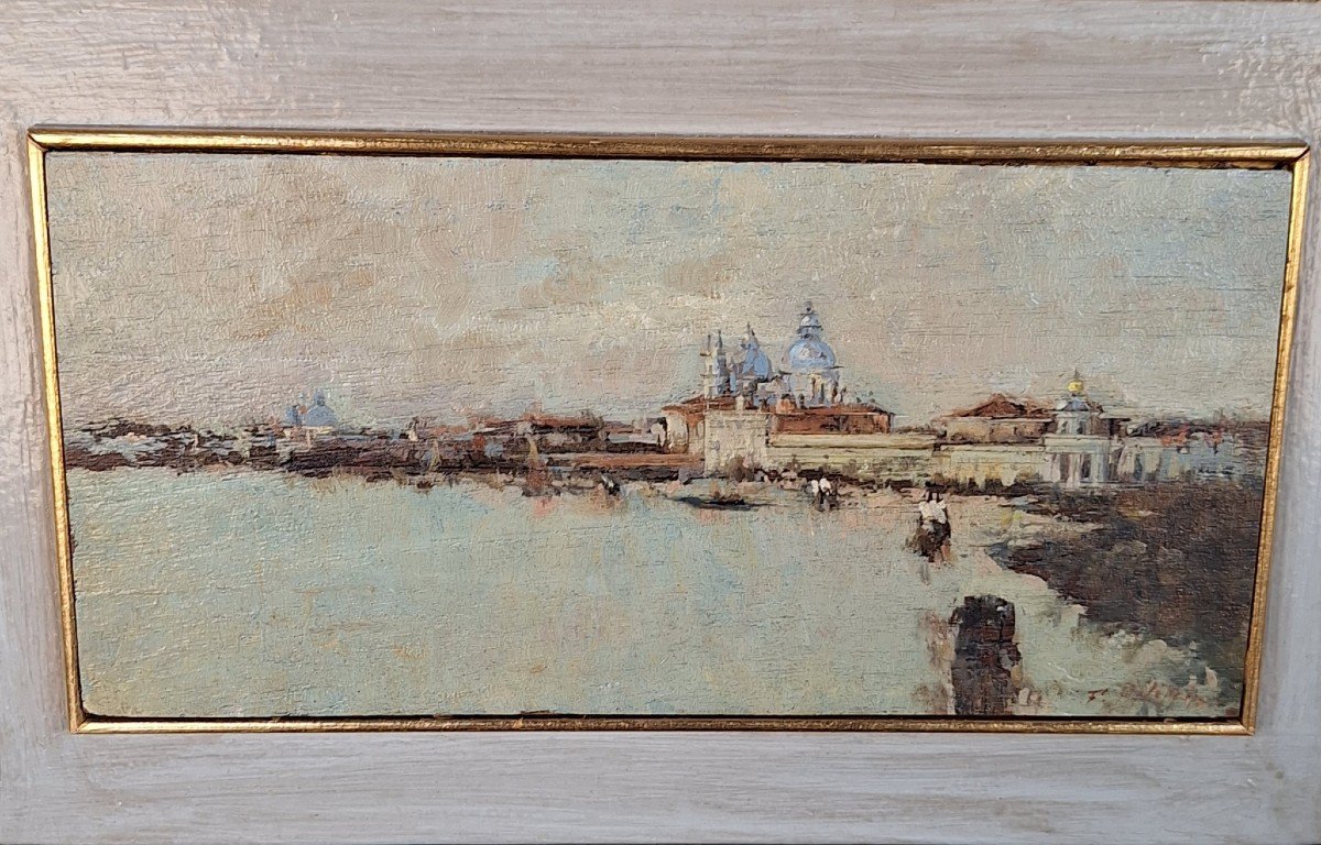 Francesco Filippini "view Of Venice With The Customs And The Salute Church"-photo-4