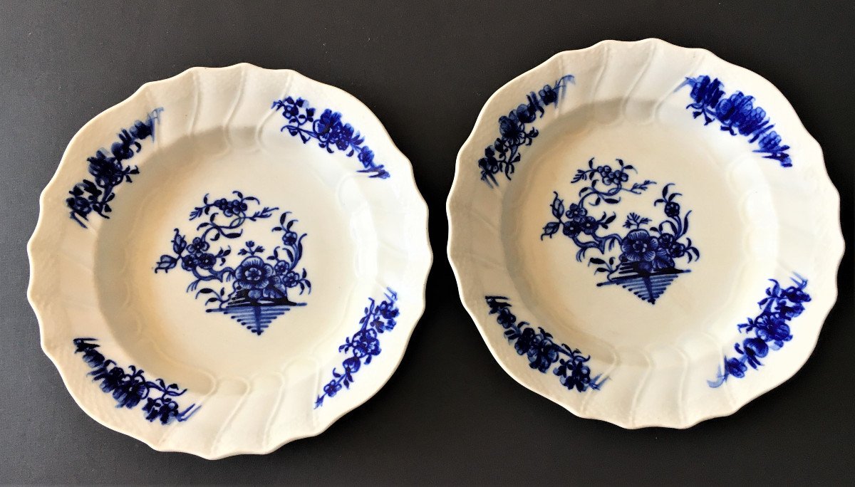 18th Century Tournai Porcelain, Pair Of Soft Porcelain Plates