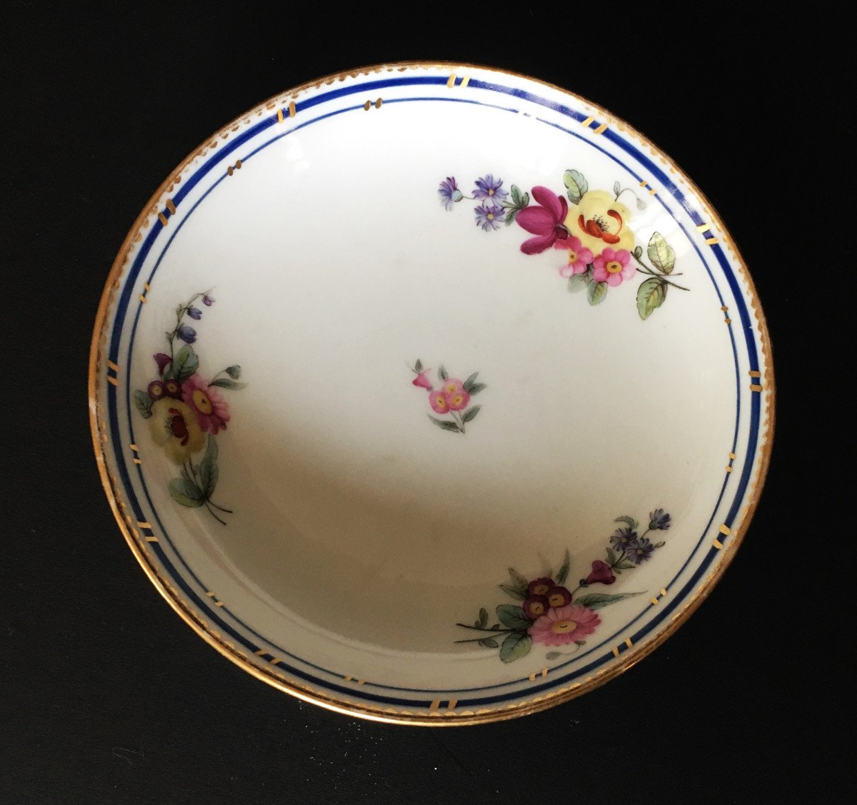 Sèvres Porcelain Cup From 1778 Mark De Sèvres And Lettes Double A, Flower Decor-photo-4