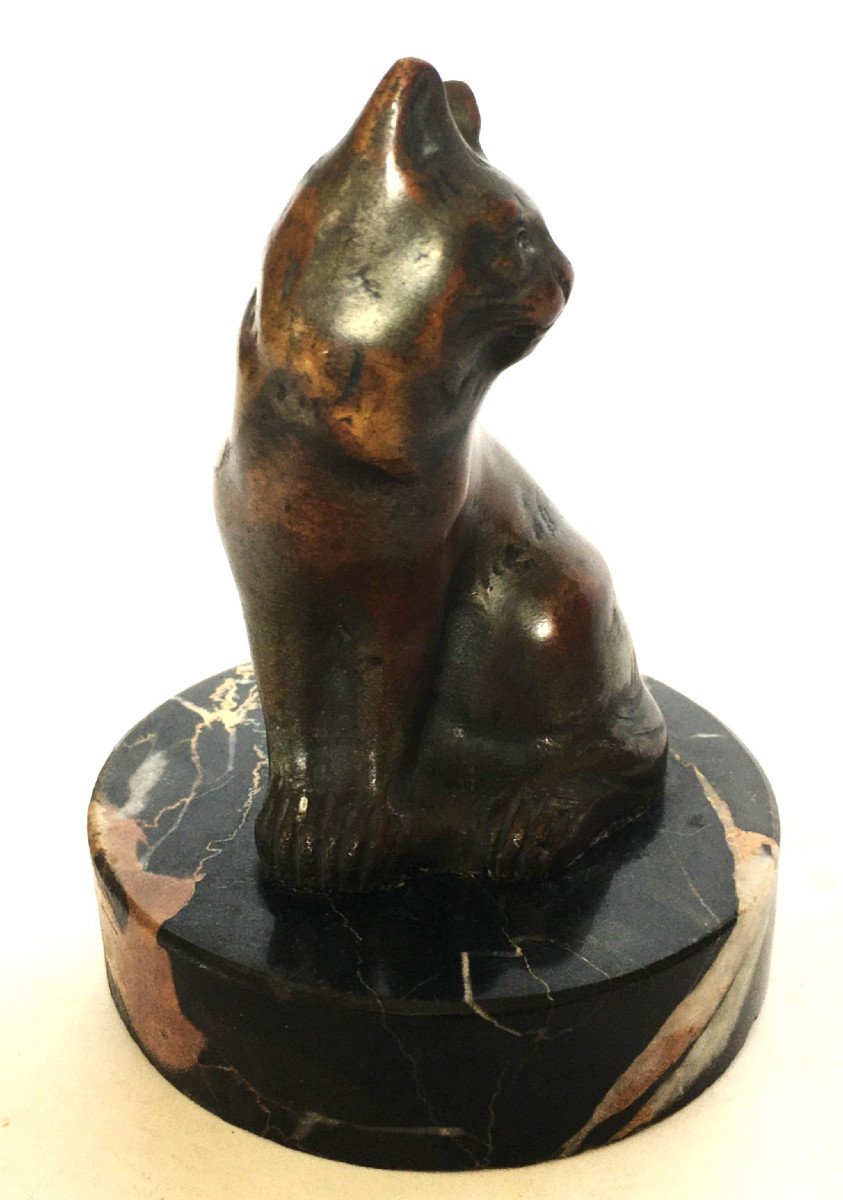 J.brault, Le Chat, Bronze Art-déco-photo-2