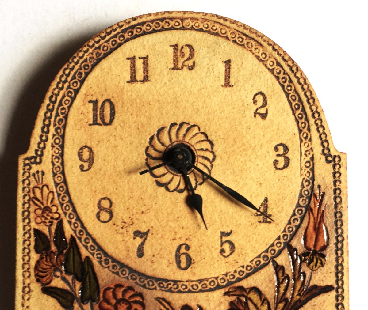 Roger Capron, Horloge Au Panier Fleuri, Céramique-photo-2