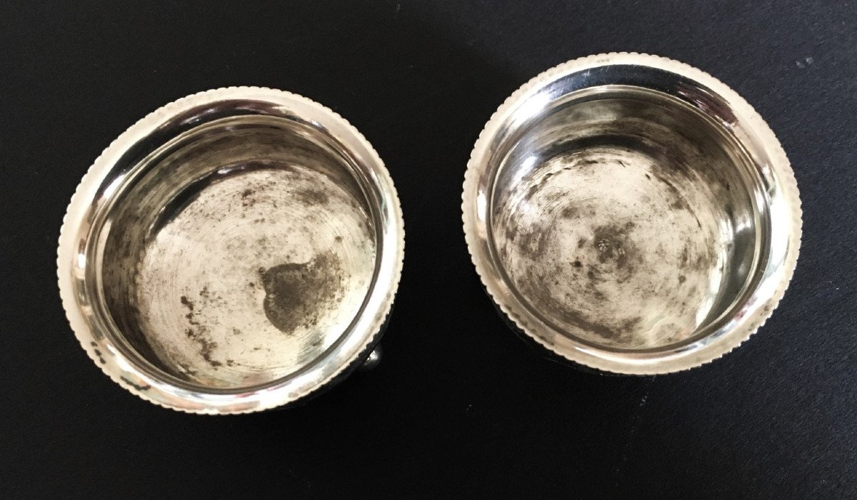 Imperial Russia, Pair Of Silver Salt Cellars -photo-4