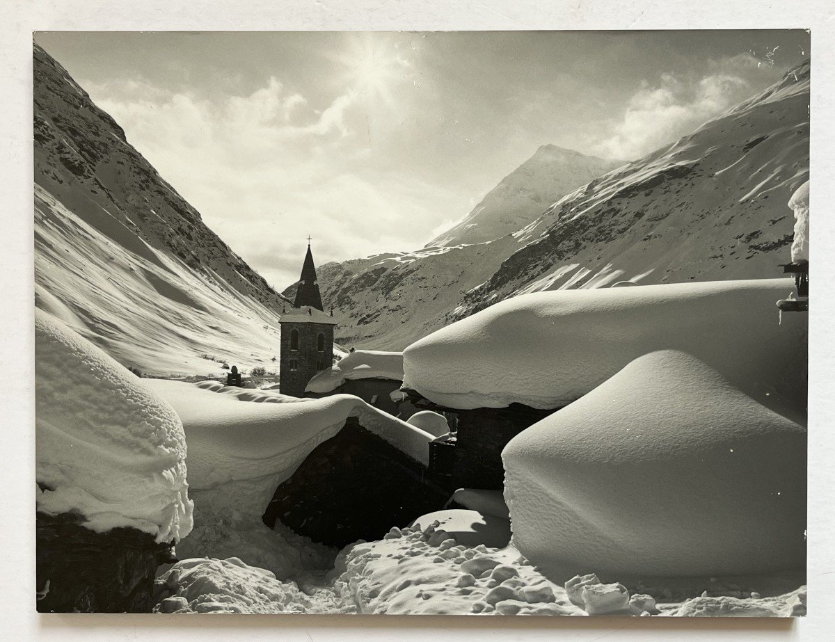 Bernard Grange Born In 1951, Photography, Village In The Alps Under The Snow