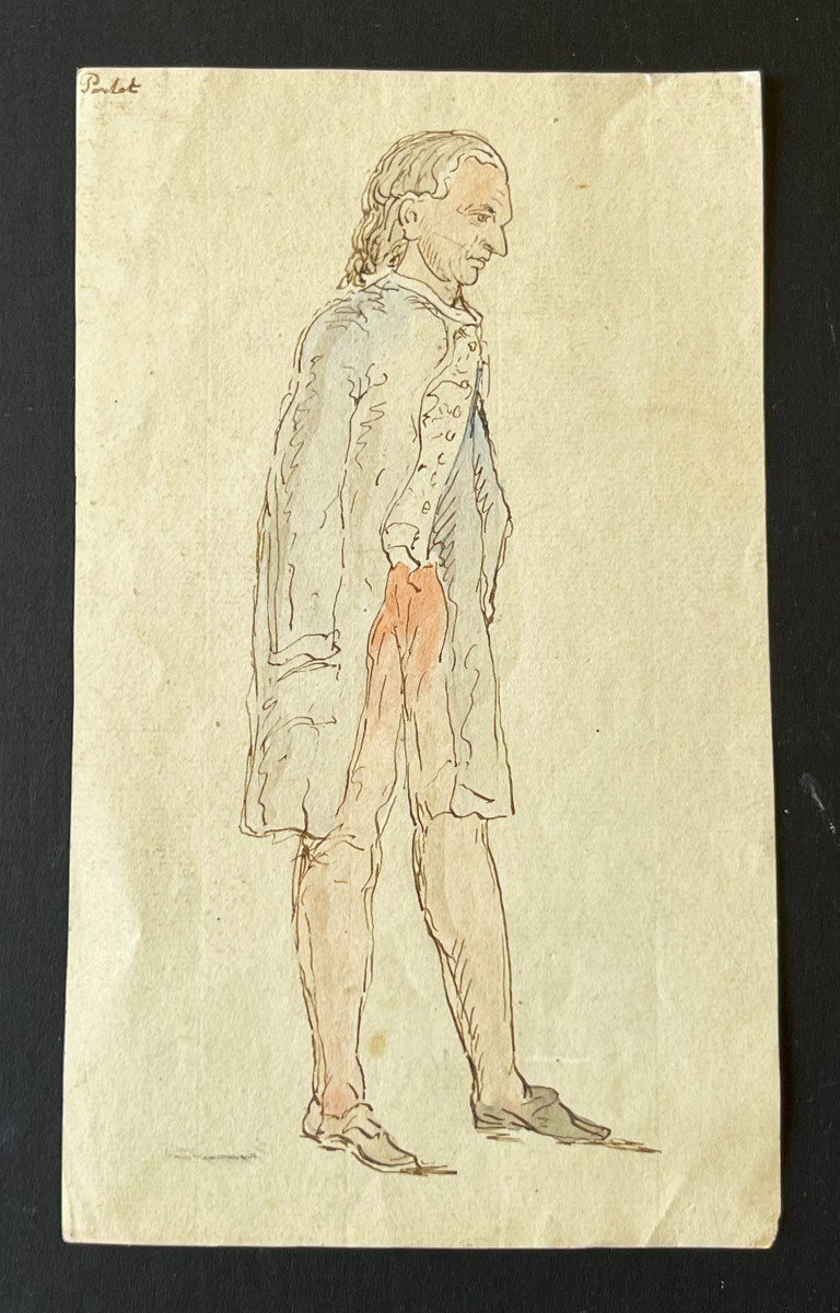 Attribué à Horace Vernet Portrait De Charles Frédéric Perlet, Dessin Début 19ème