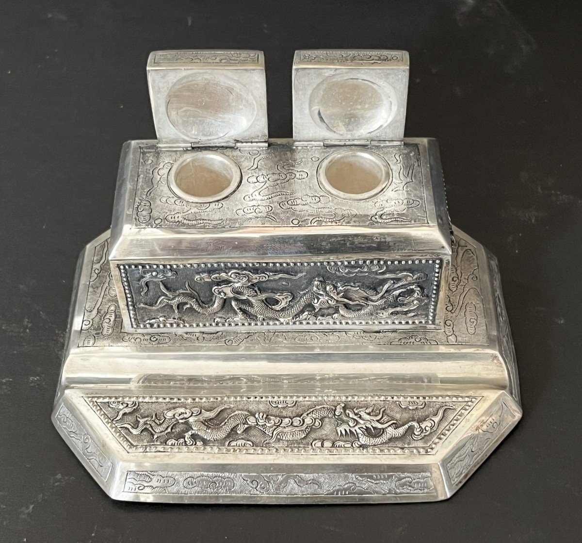 Silver Desk Set, Indochina, Early 20th Century-photo-2