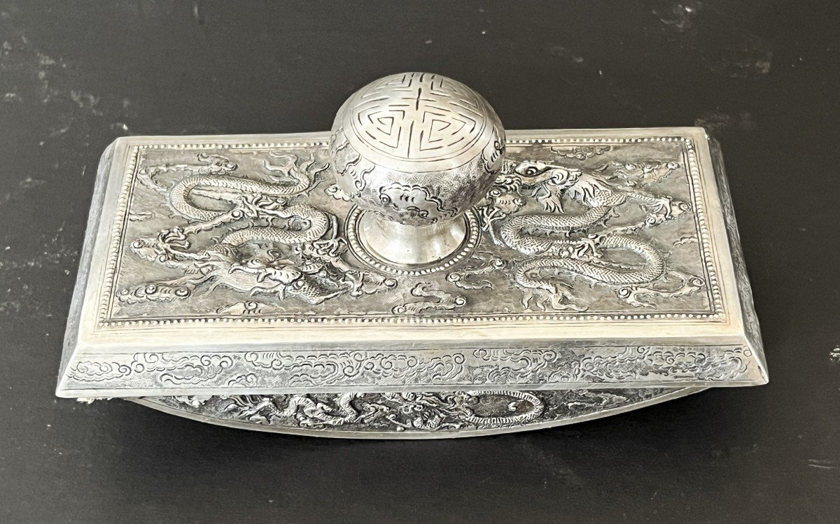 Silver Desk Set, Indochina, Early 20th Century-photo-1