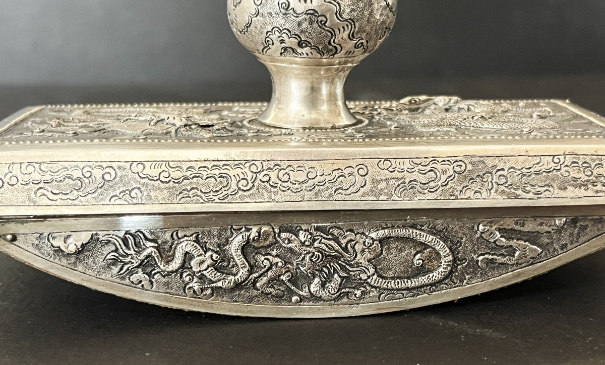 Silver Desk Set, Indochina, Early 20th Century-photo-3