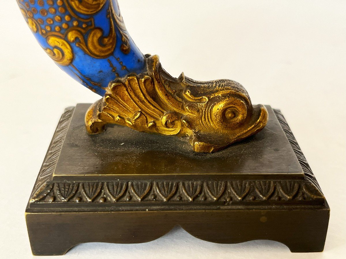 Rhython In Porcelain And Gilt Bronze From The Charles X Period-photo-2