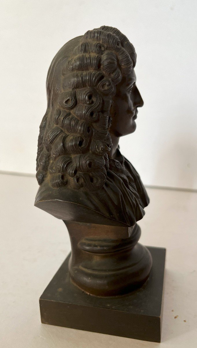 19th Century Bronze Bust Of Molière.-photo-2