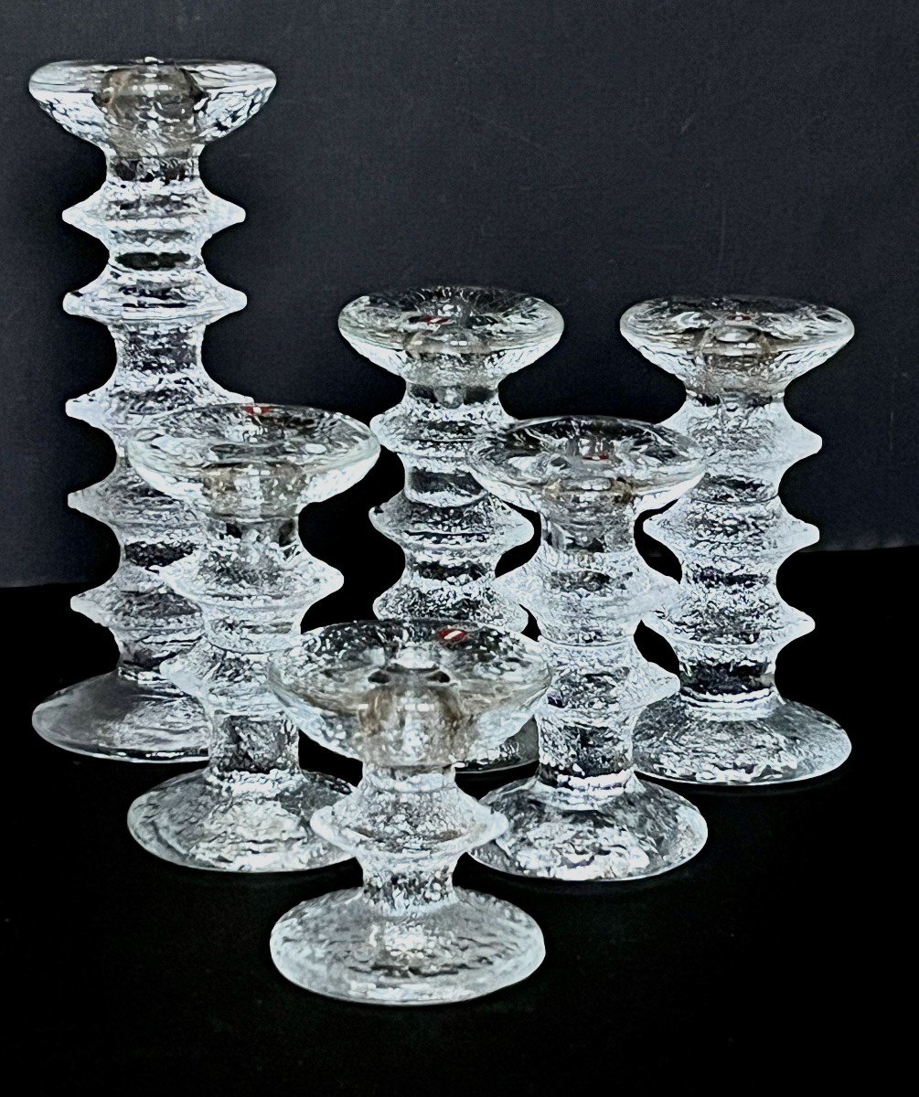 Candlesticks Festivo Timo Sarpaneva Design Finland Year 1966 Set Of 6 Pieces -photo-2