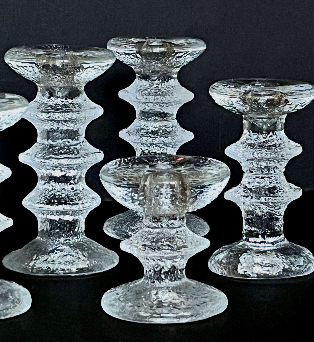 Candlesticks Festivo Timo Sarpaneva Design Finland Year 1966 Set Of 6 Pieces -photo-3