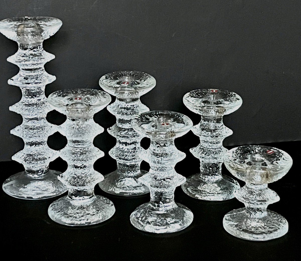 Candlesticks Festivo Timo Sarpaneva Design Finland Year 1966 Set Of 6 Pieces -photo-5