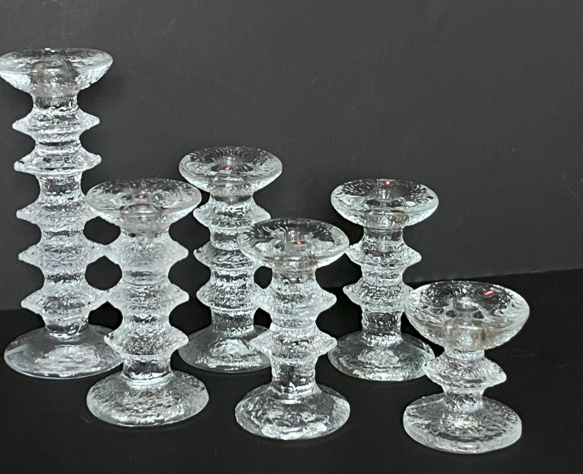 Candlesticks Festivo Timo Sarpaneva Design Finland Year 1966 Set Of 6 Pieces 