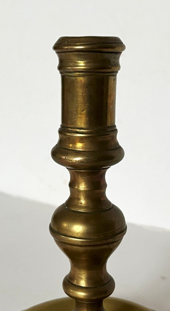 Pair Of 17th Century Brass Candlesticks-photo-4