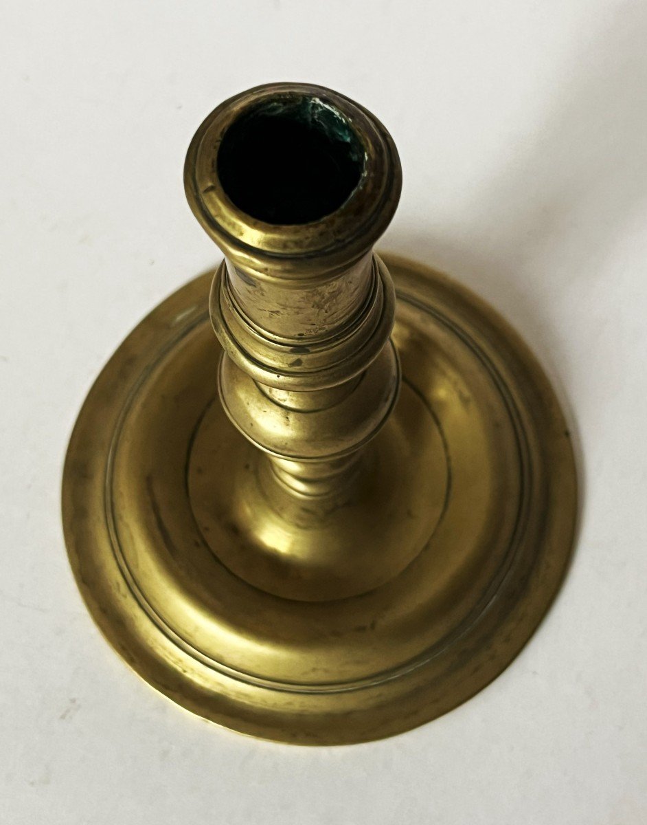 Pair Of 17th Century Brass Candlesticks-photo-6