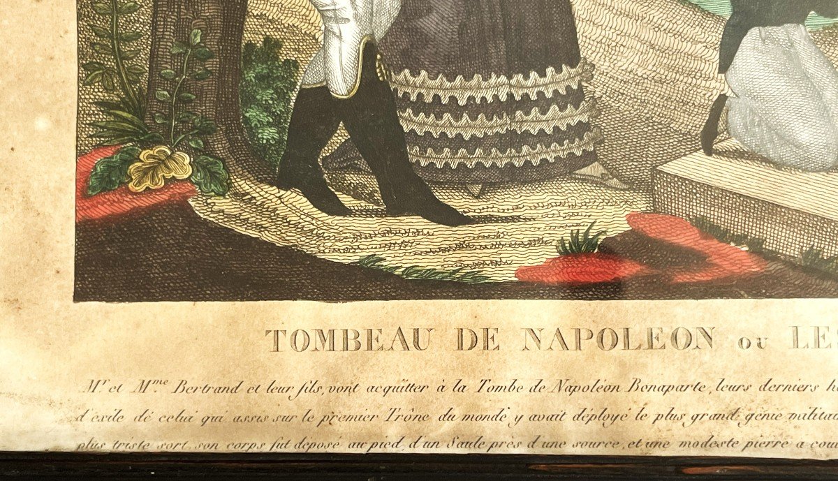 Napoleon's Tomb, 19th Century Color Engraving-photo-3