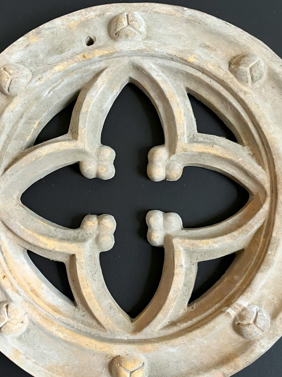 Mandeville And Bernier In Castelnaudary, Neo-gothic Terracotta Rose Window-photo-2