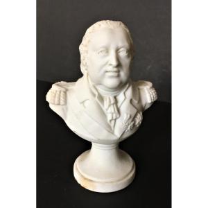 Louis XVIII Bust In Biscuit, Restoration Period, Legitimism