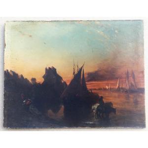 MARINE Tableau bateaux grande voile verticale 40x80 avec éléments métal