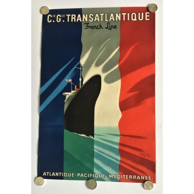 Paul Colin Poster Compagnie Gle Transatlantique