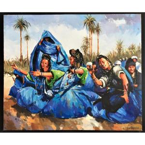 Abdellah Hamimoune Born In 1964, Moroccan Painter,