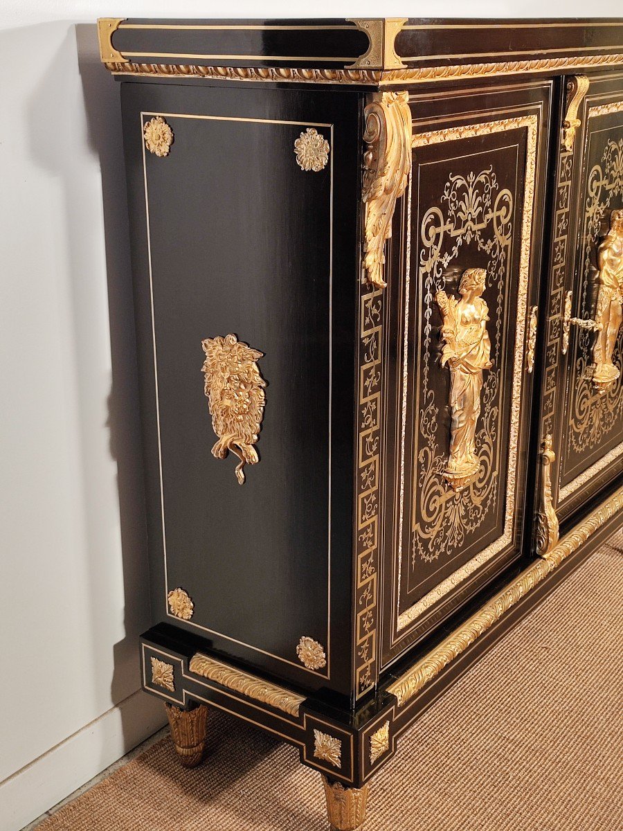 Boulle De Befort Marquetry Sideboard-photo-2