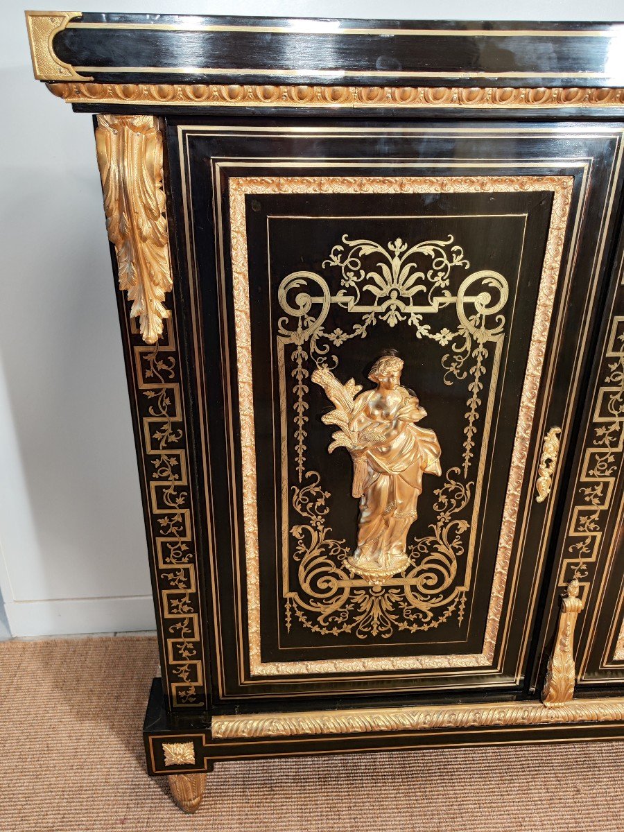 Boulle De Befort Marquetry Sideboard-photo-4