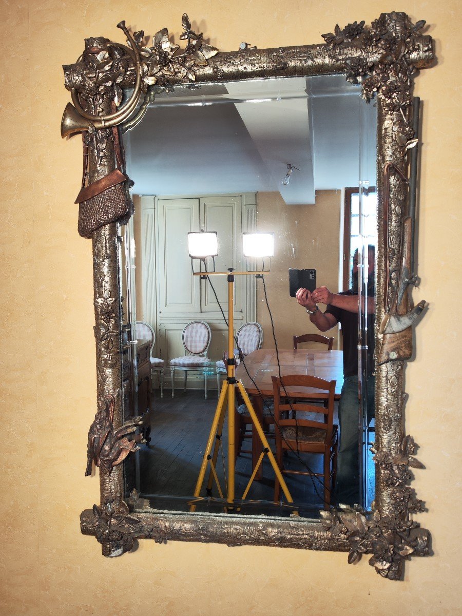 19th Century Hunting Theme Mirror