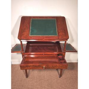 Tronchin Table In Mahogany, Restoration Period