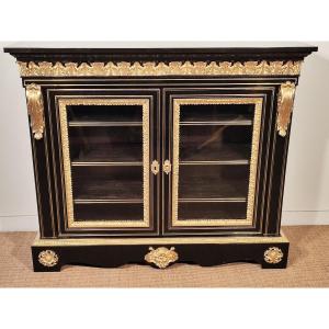 Napoleon III Period Display Cabinet With Support Height