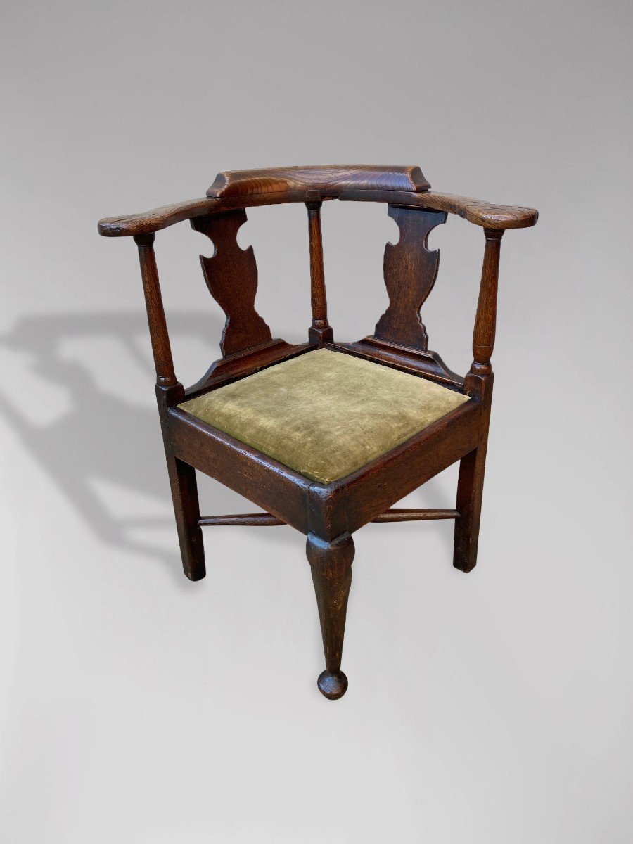 18th Century Oak Corner Chair-photo-4