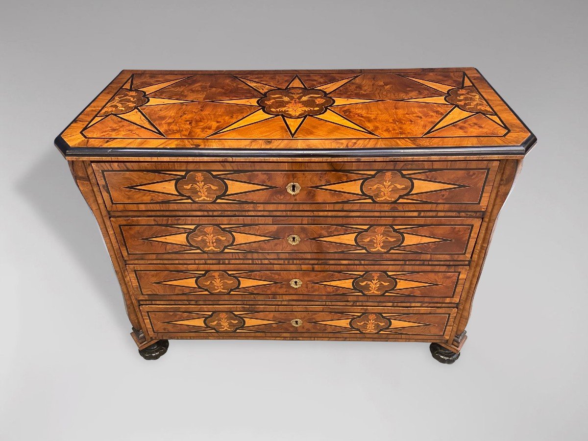 18th Century Italian Marquetry Chest Of Drawers-photo-2