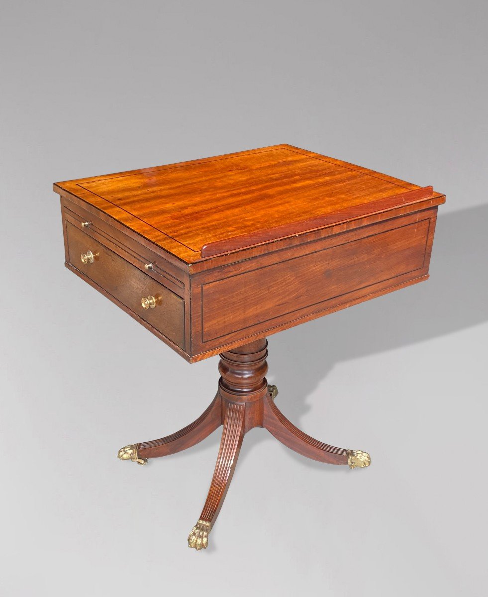 19th Century George III Period Mahogany Reading Table-photo-3