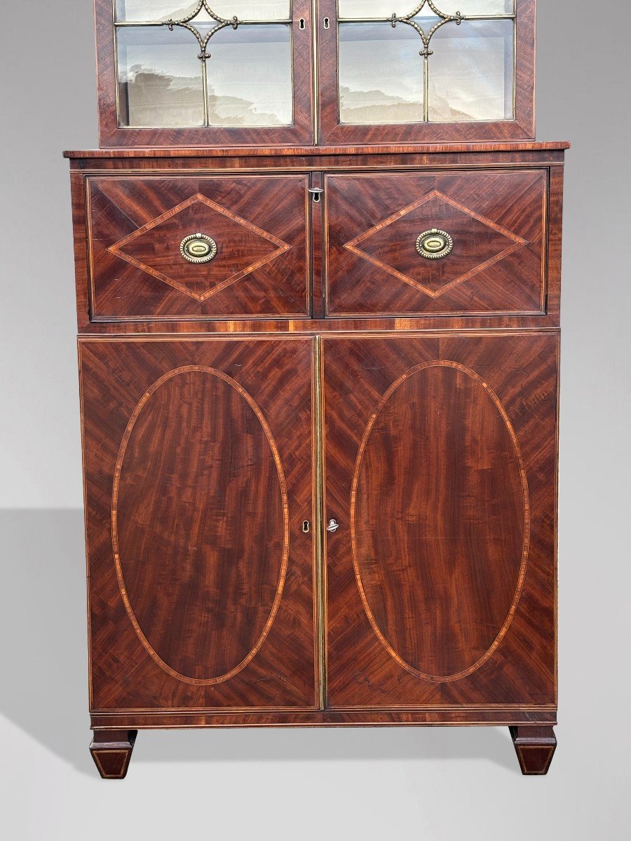 Early 19th Century Regency Period Mahogany Secretary Bookcase-photo-4