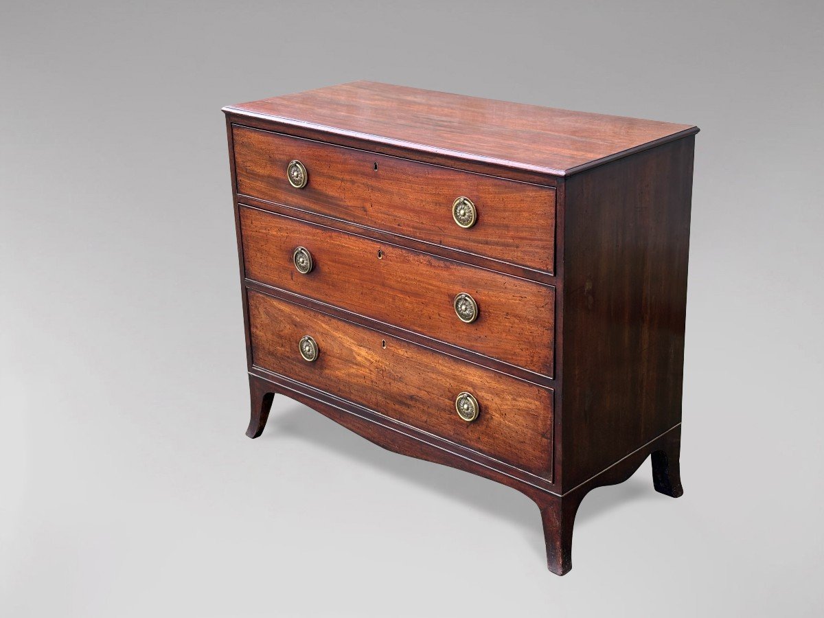 18th Century George III Period Mahogany Chest Of Drawers-photo-4