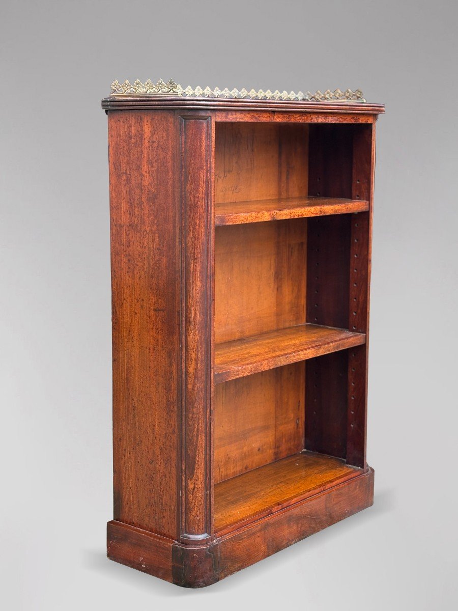 19th Century William IV Period Mahogany Low Open Bookcase-photo-2