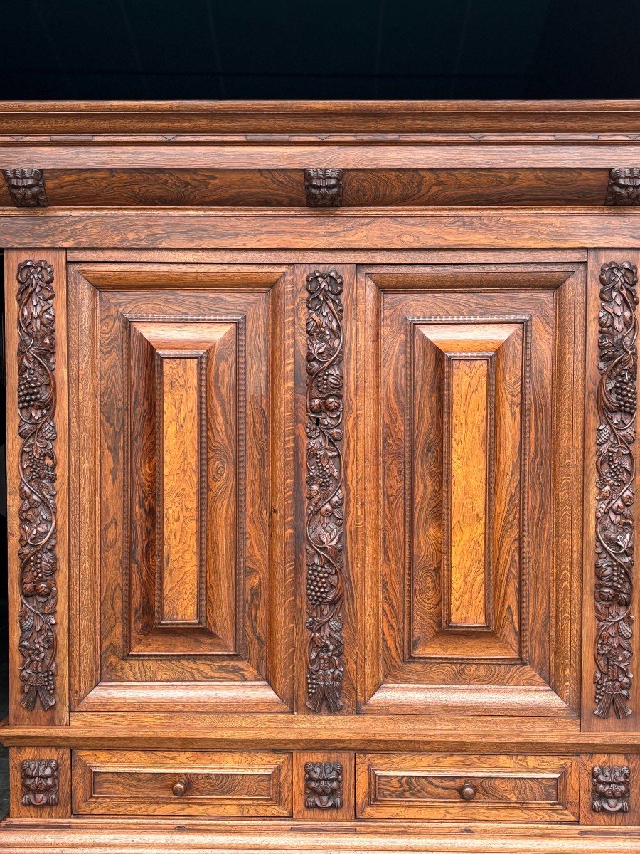 19th Century Dutch Renaissance Rosewood Cabinet -photo-5