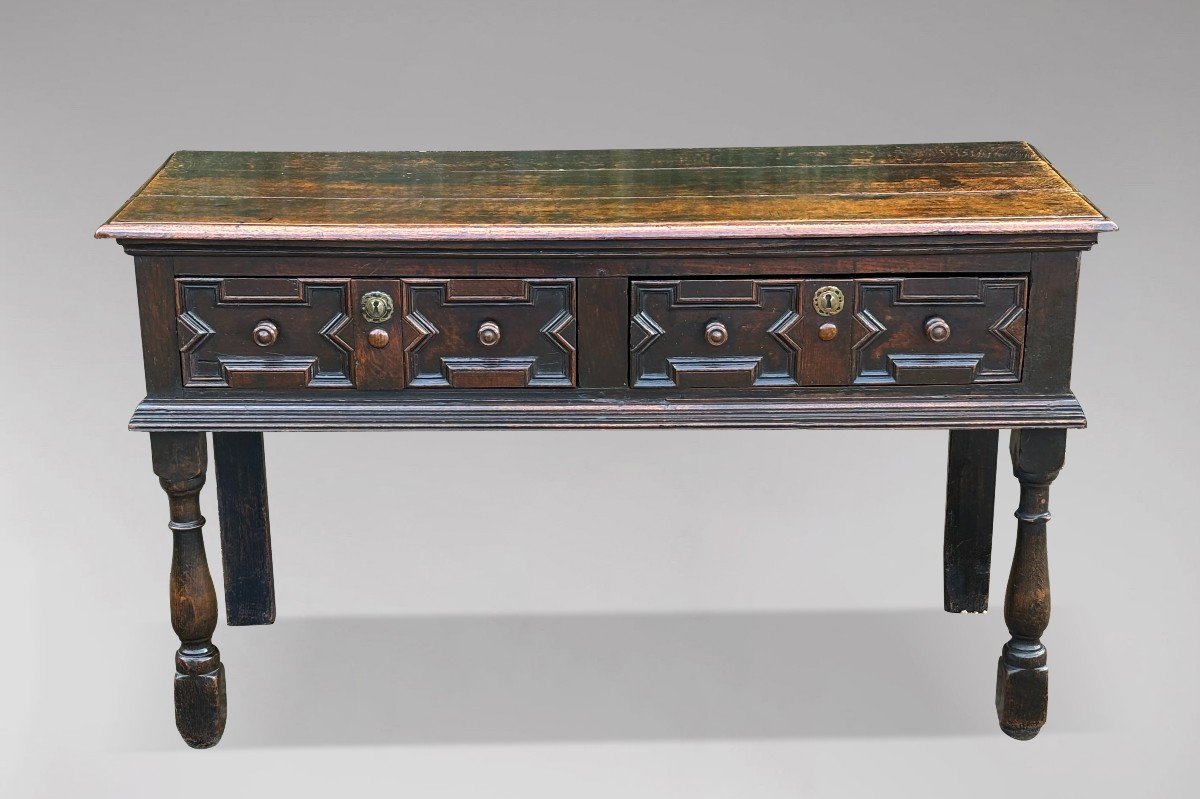 18th Century Oak Geometric Dresser-photo-2