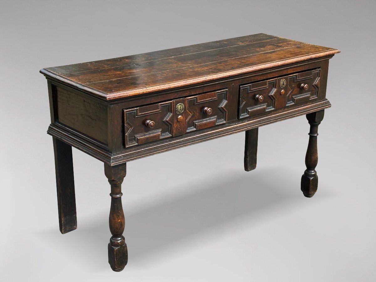 18th Century Oak Geometric Dresser
