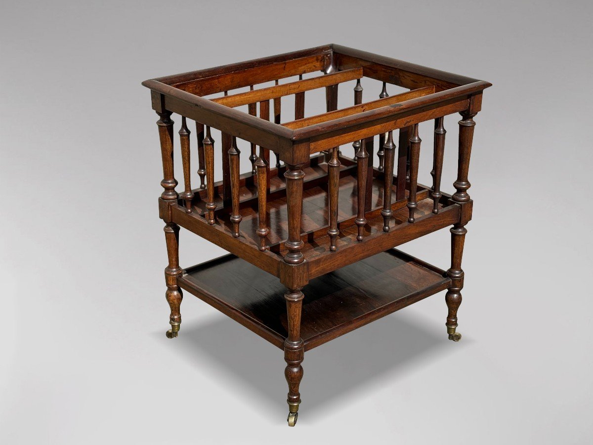 19th Century French Rosewood Canterbury