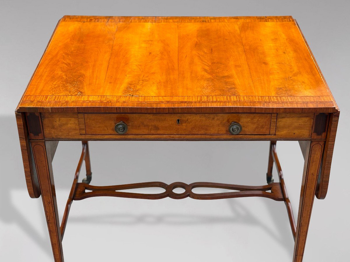 18th Century George III Sheraton Period Satinwood Sofa Table-photo-3