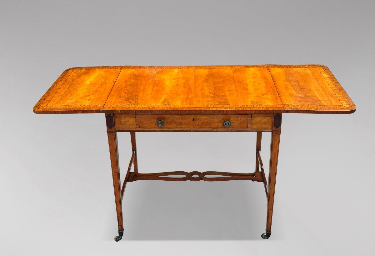 18th Century George III Sheraton Period Satinwood Sofa Table-photo-8