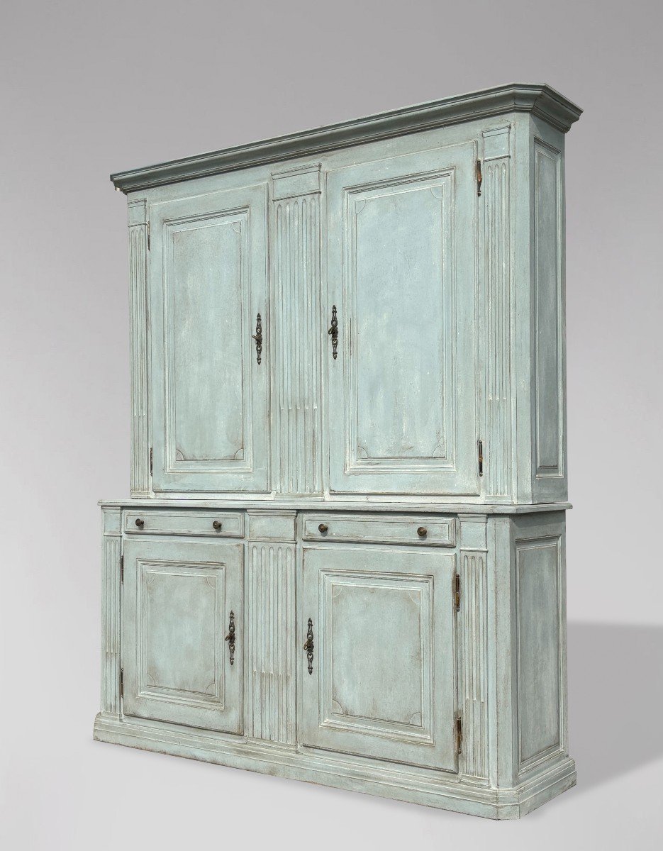 Grande Armoire de Gouvernante Peinte 