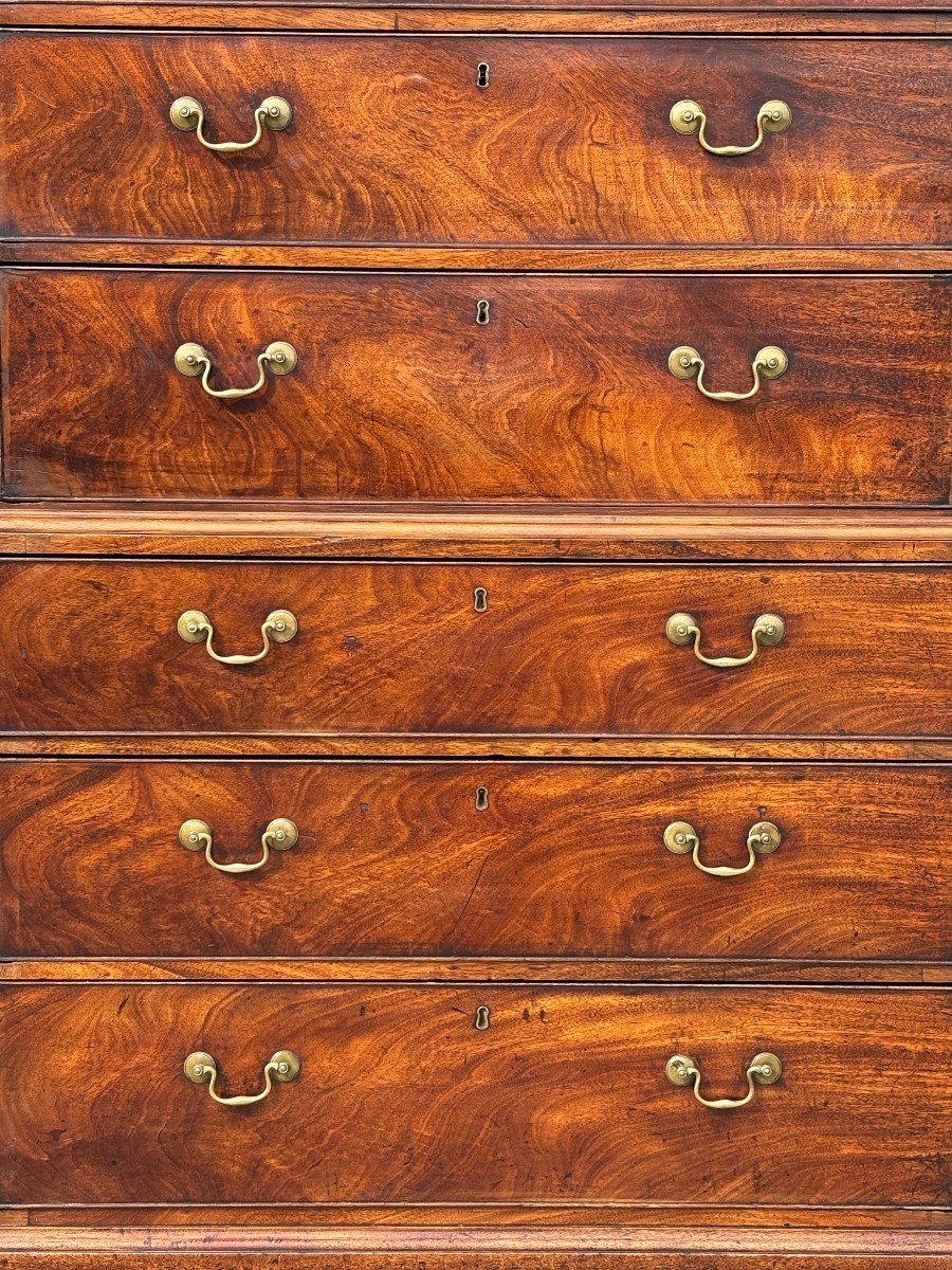 18th Century George III Period Mahogany Chest On Chest-photo-4